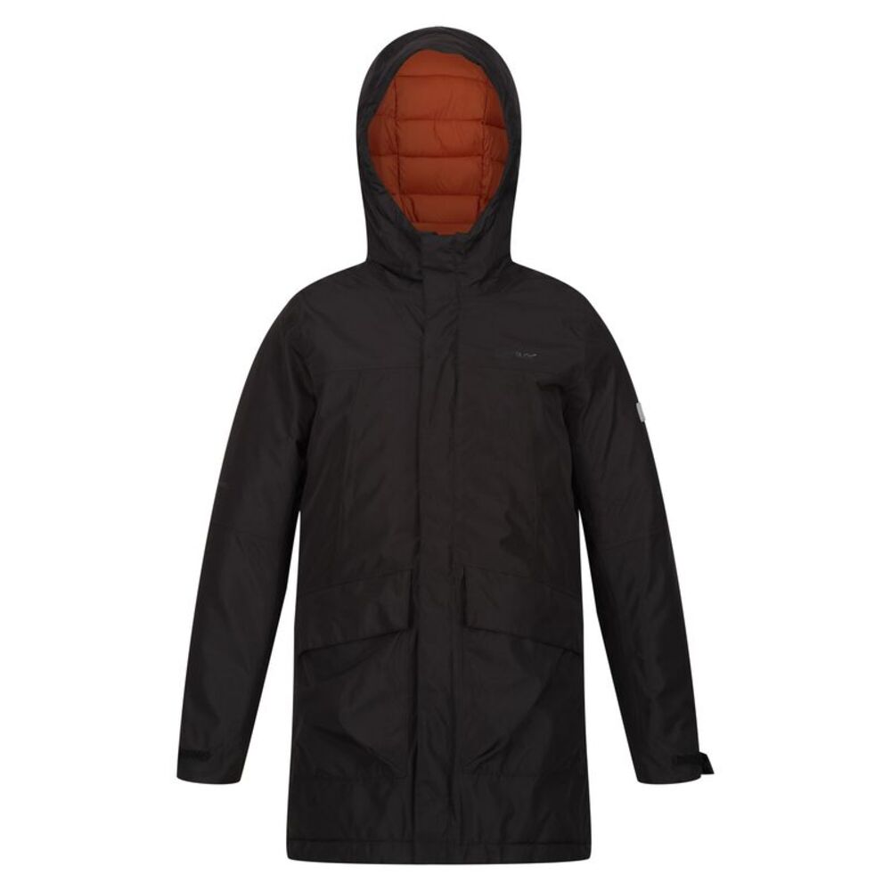 Regatta Childrens/Kids Farbank Ski Jacket / Black/Burnt Copper